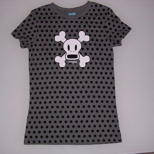 GENUINE PAUL FRANK GINGER DOTS SKURVY T-SHIRT DARK GREY